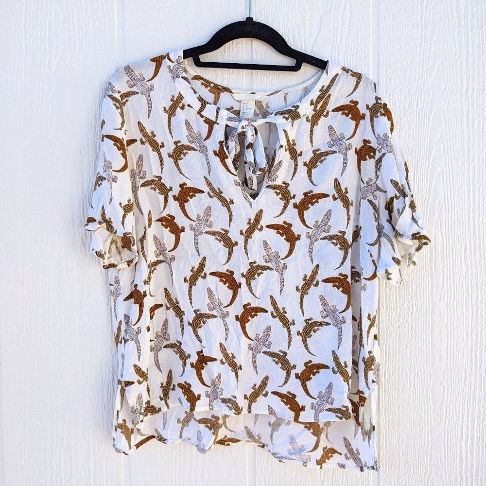Alligator Pattern Blouse